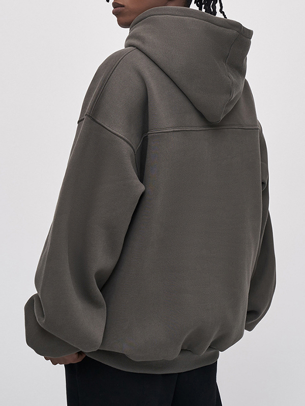 Übergroßer Kapuzenpullover mit Buchstaben-Print für Herren-1