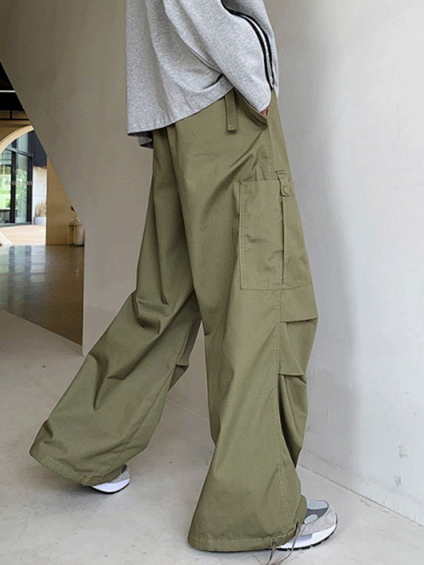 Geraffte Cargohose mit geradem Bein für Herren-2